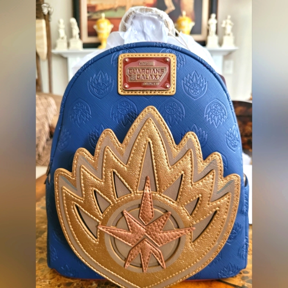 Guardians of the Galaxy Blue and Gold Backpack - Picture 1 of 8